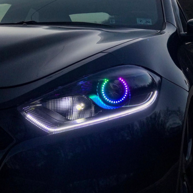 Lighting Trendz 2013-2016 Dodge Dart Pre-Built Halo Headlights main image