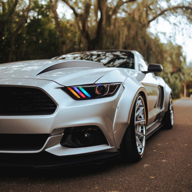 2015-2017 Ford Mustang Easy Install RGBW LED Demon Eye Kit