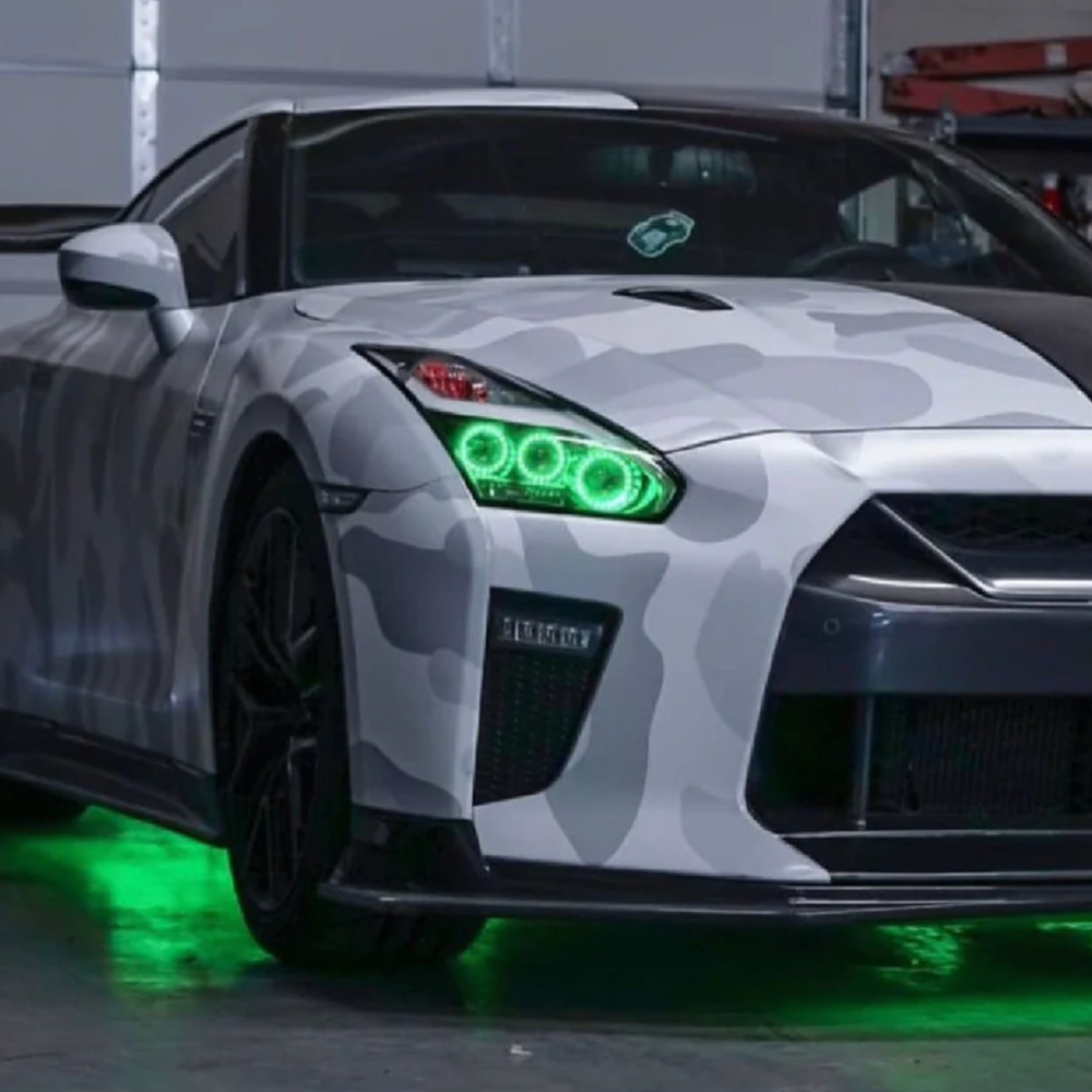 Phares Full LED Pour Nissan GT-R R35 2009-2023 - DRL Dynamique, Clignotant Ambre - Plug & Play