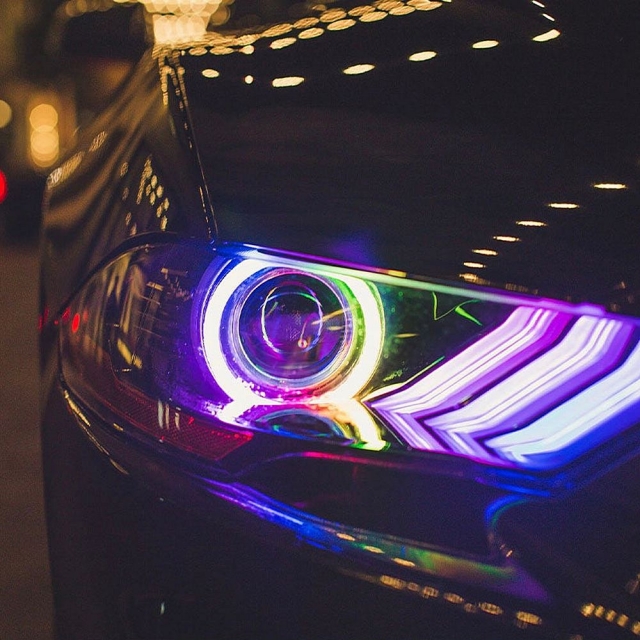 Lighting Trendz 2018+ Ford Mustang Projector Halo LED Kit - Custom main image
