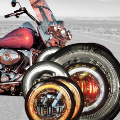 Lighting Trendz Harley-Davidson Running Light - 4.5" Replica w/DRL, Demon Eyes & Swbk Function