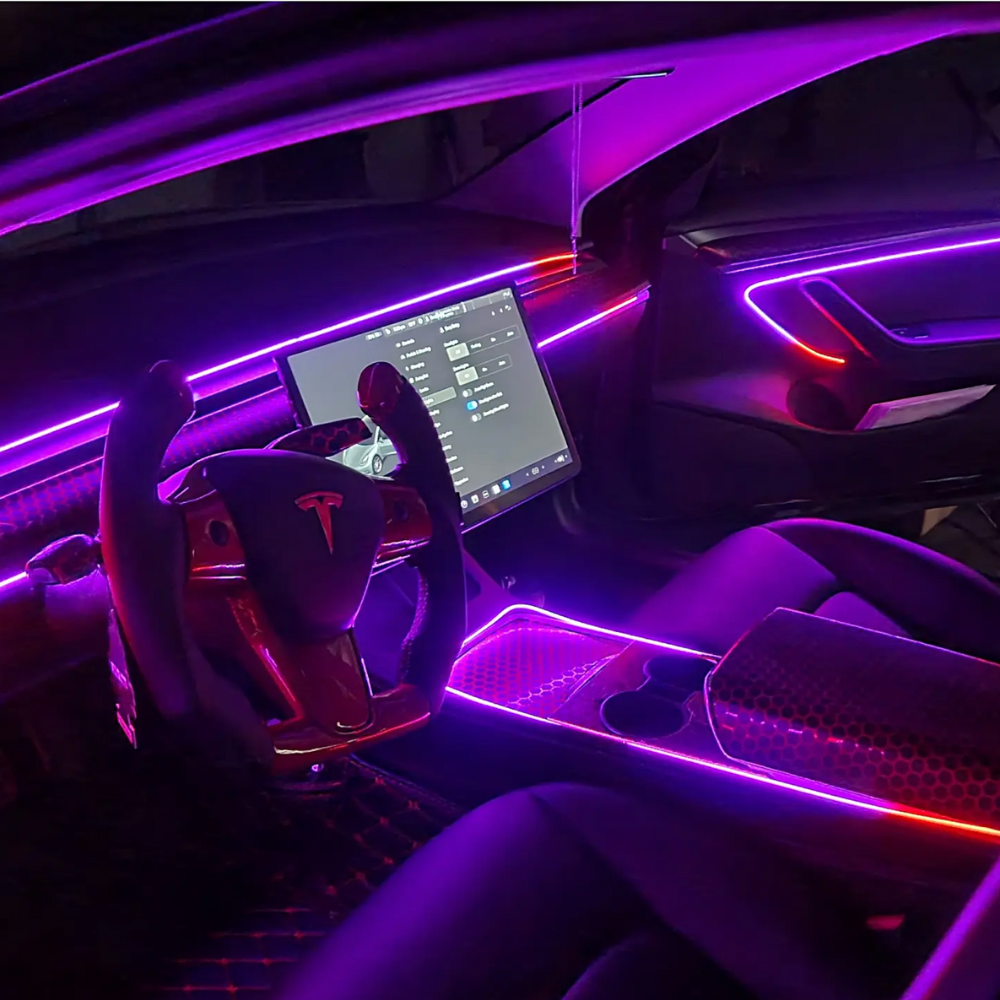 Auto Instrument Dashboard Panel Trim Atmosphäre Licht Eis Blau Für 2019  2020 2021 Auto Seite Fahrer
