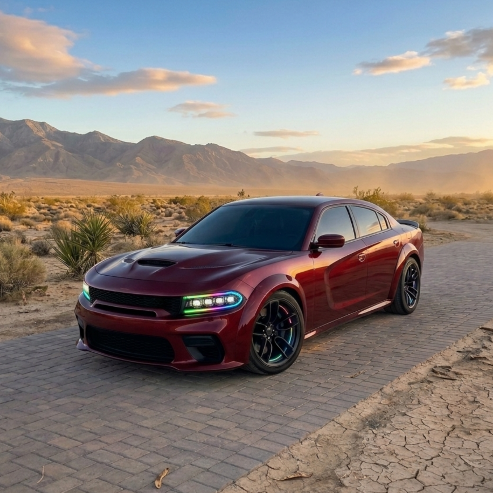 Dodge Charger with Lighting Trendz Jewel Eye pre-built headlights