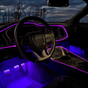 Dodge Charger with interior dash trim lighting