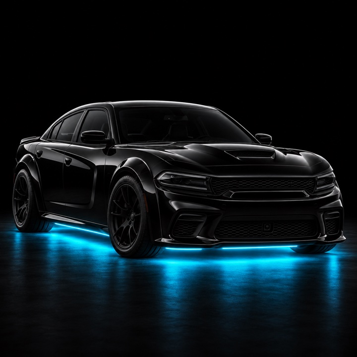 Black Charger with LED underglow lighting